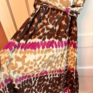 BCBG Max and Cleo Midi Tie Wrap Dress